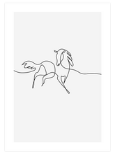 One Line Horse - Art Print